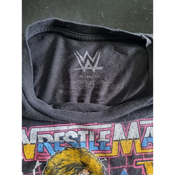 WWE WrestleMania T-Shirt Men’s XL Black Retro Wrestling Ultimate Warrior Graphic - Picture 4 of 6